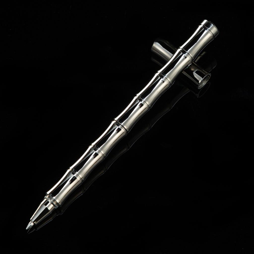 1 sztuka mosiężny bambusowy długopis metalowy biuro szkolne artykuły złoty rollerball wysokiej jakości artykuły piśmiennicze spinning