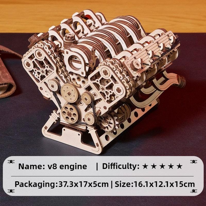 Puzzle Educational Model Building Kits Toys 3d Handmade Wood Adults Fun Puzzle DIY Child Games Toy Engine Puzzles Building Block