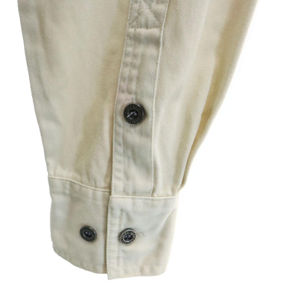 HARLEY DAVIDSON 90s Old Shirt jacket beige Hidden snap button down Women Used
