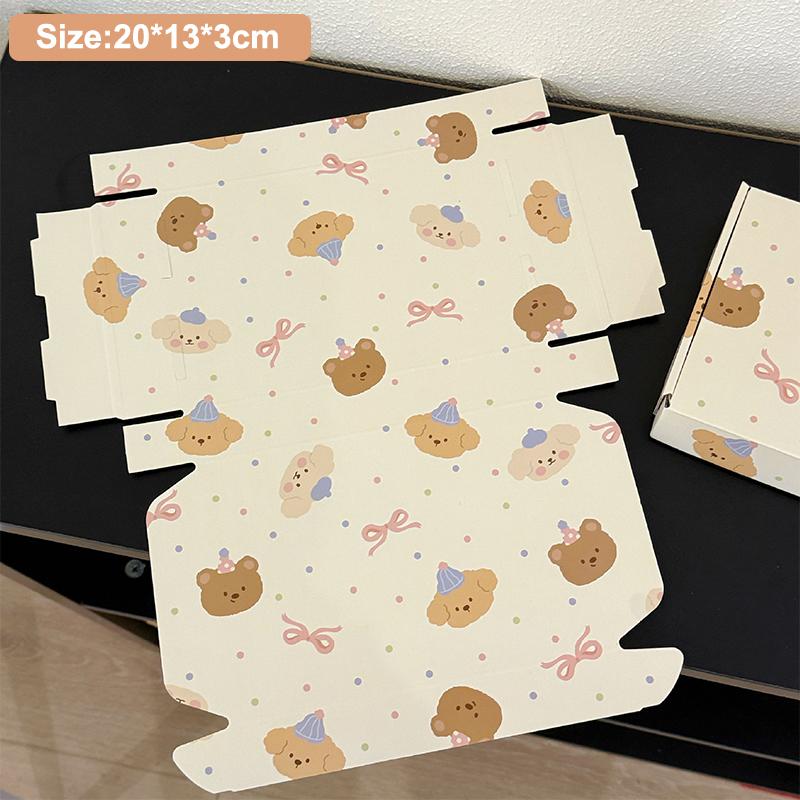 

5 шт. Подарочная коробка Утолщенная квадратная коробка Молочно-желтый Милый питомец Коробка-самолет Высокая внешность Упаковочная коробка as the picture