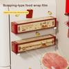 Cling Film Magnetic Wall Mount Scissor-Style Cutting Easy Installation Kitchen Food Preservation Wrap