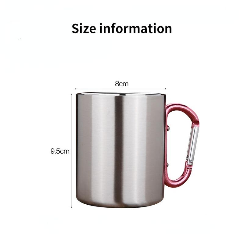 Sprzęt zewnętrzny Kubek górski 350 ml Kubek z karabińczykiem ze stali nierdzewnej Kubek kempingowy zastawa stołowa