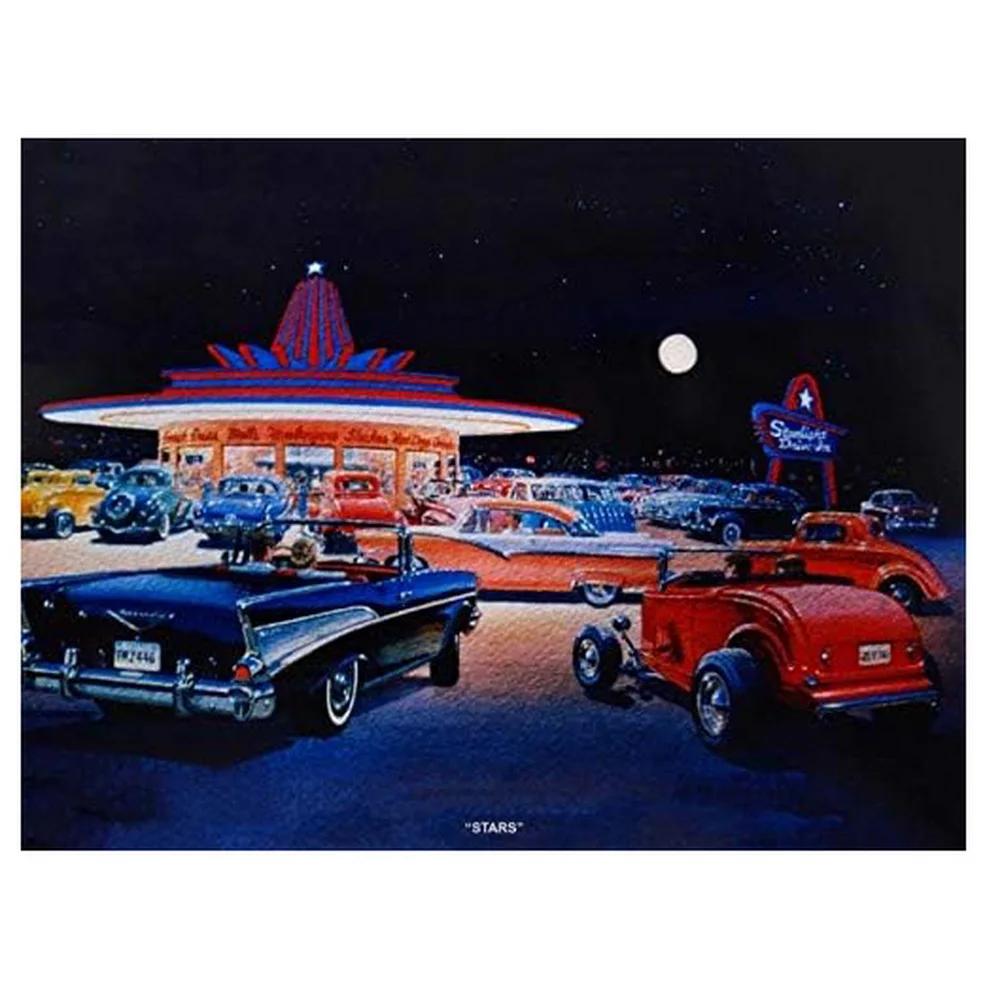 Vintage Motel Metal Tin Signs Wall Art Route 66 Car Posters for Garage Motel Hotel Club Cafe Bars Pubs Iron Painting Decoration