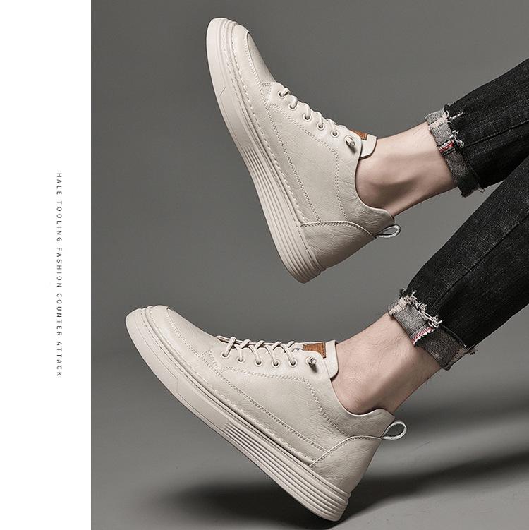 Men's Retro High-Top Sneakers | Thick-Soled, Casual, Invisible 6cm Height Boost, Autumn Trend