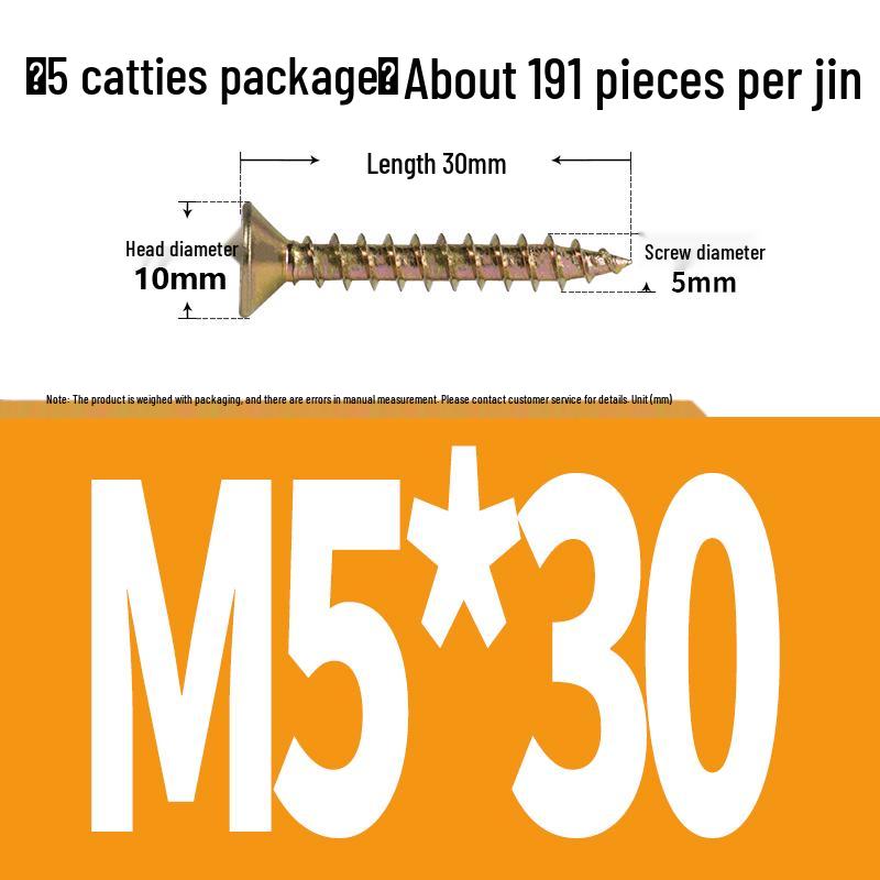 Eco-friendly Self-tapping Phillips Flat Head Screws for Fiberboard and Wall Panels