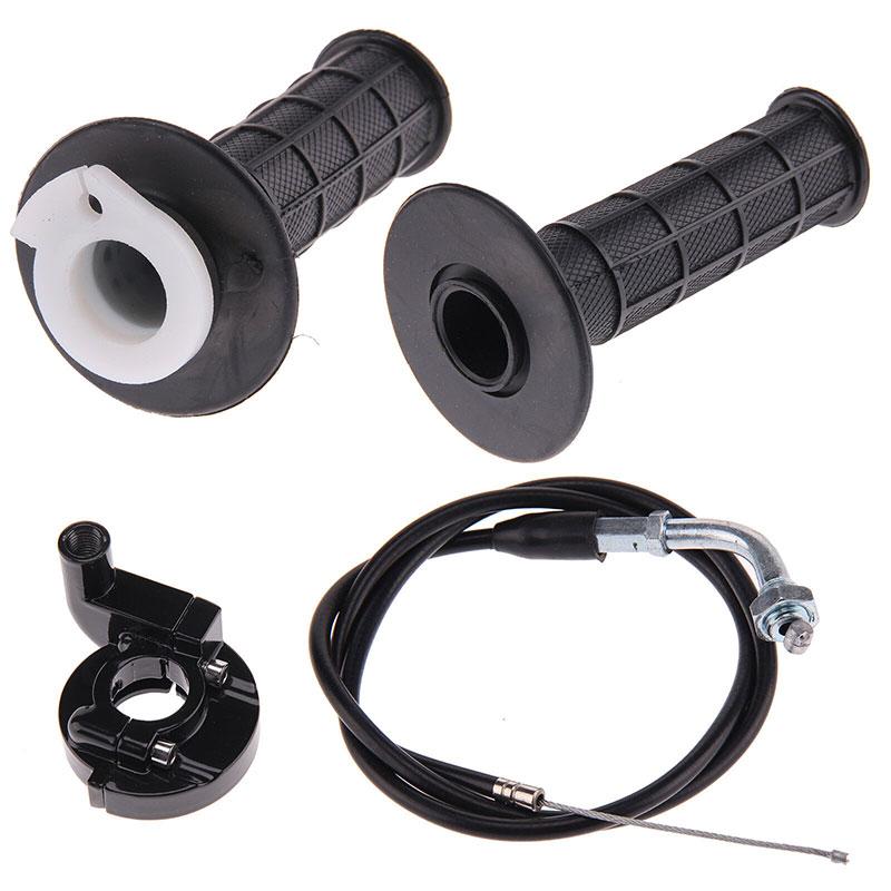 Poignée D'Accélérateur Torsadé 7/8 22mm Pour Mini Vélo - J & R COLLCETION - Kit Câble Inclus