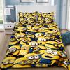 Fashion 3D Cartoon Movie M-Minions Duvet Cover Pillowcases Bedding Set, for Adult Girl Boy Bedroom DecorationGift,Birthday Gift