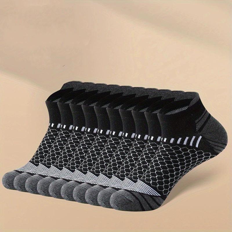

Мужские летние уличные беговые спортивные дышащие цветные короткие носки 1 pair чёрный