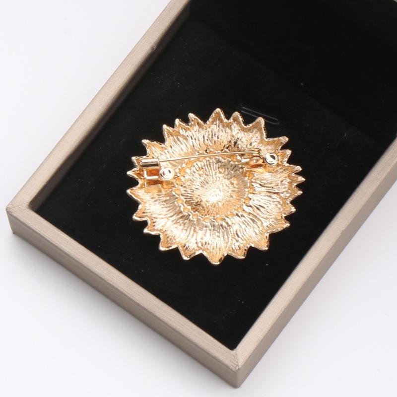 1Pcs Unisex Enamel Beautiful Flower Brooch Pin Famous Painting Sunflower Brooches Pins For Women  Jewelry Gifts