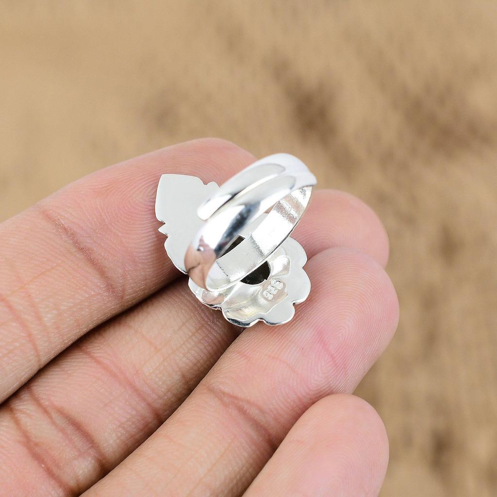Mothers day Deal 925 Sterling Silver Natural Labradorite Multi Stone Sister Ring