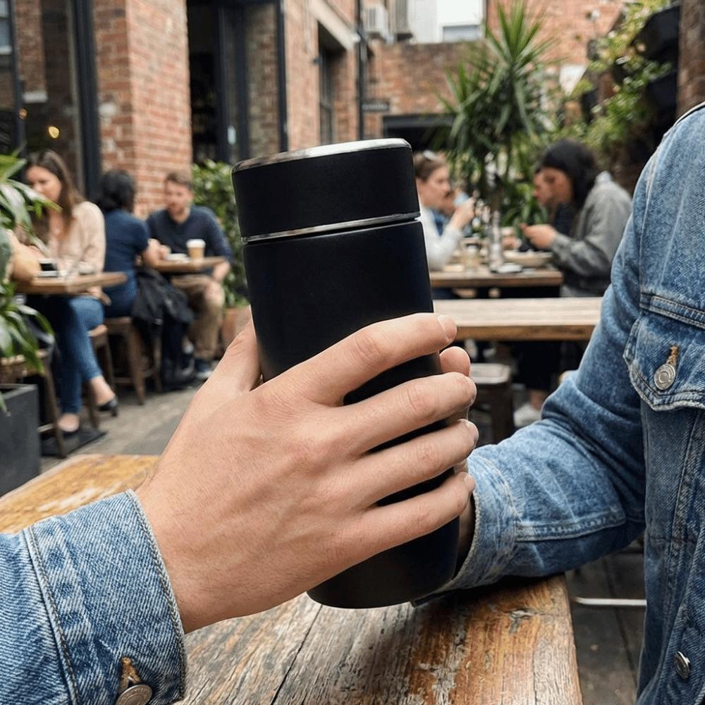 With Tea Filter Thermos Water Bottle 350ml Tea Brewing Cup Fashionable Coffee Mug  Car Use