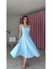 2025 Summer Women's French-Style Sleeveless Backless Mid-Length Dress