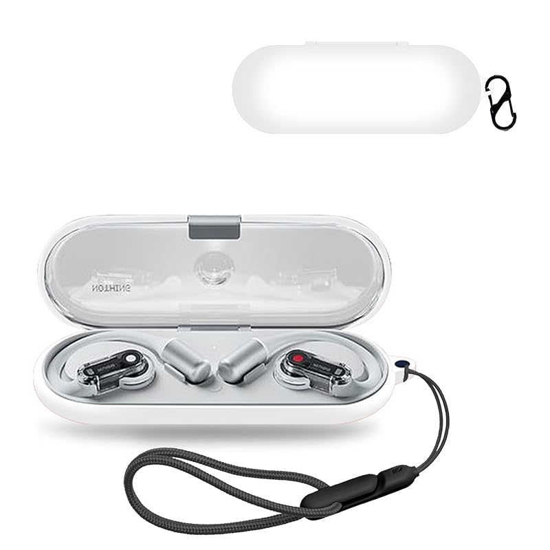 

For Nothing Ear (Open) for case cover [NOUKAJU] wireless earphones silicon protective case (With carabiner + strap included) ) Fall prevention Scratch