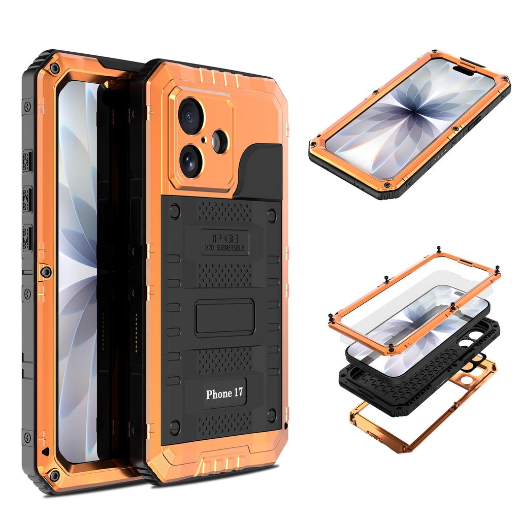 Shockprood IP68 Waterproof Heavy Duty Case For iPhone Air 17 16e 16 15 14 Plus 13 12 11 Pro Max XS XR 8 7 Aluminum Metal Cover