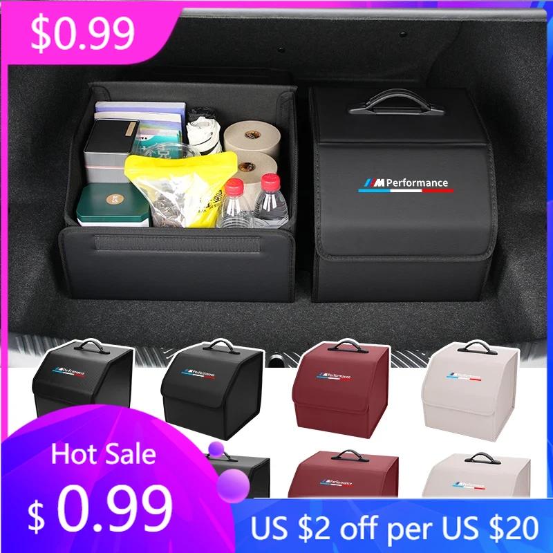 2025 Hot Car Trunk Storage Bag Leather Camping Box For BMW Performance X1 X3 X5 E39 E46 E90 F20 E60 F30 E36 F10 E87 E70 E91 E30