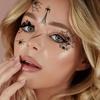 10-100PCS Halloween One Time Use Face Tattoo Stickers Black Spider Bat Design for Adults Kids Party Favor Costume Prop