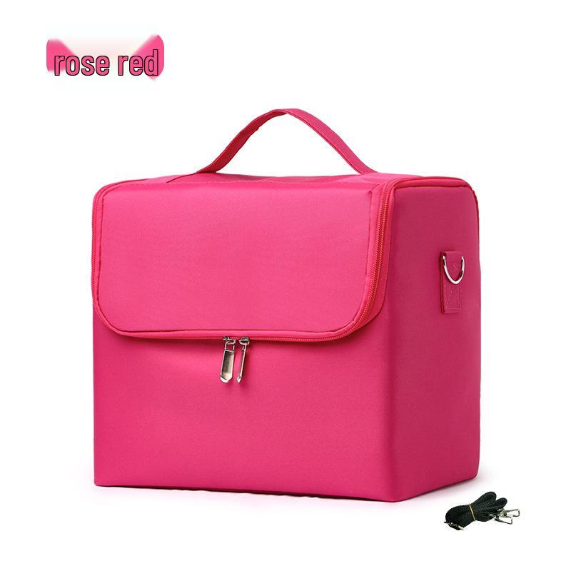 Luxurious Waterproof Makeup & Nail Art Storage Bag - Large Capacity, Multi-Functional Beauty Tool Box