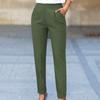 Pleated Business Harlan Pants with Pockets Professional Pants Casual High Waist Suit Pants  Girl