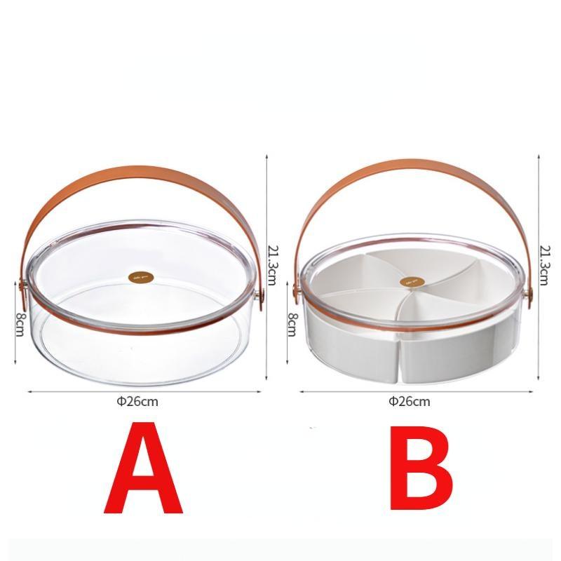 Transparent Home Coffee Table Storage Box Portable With Lid Dried Fruit Box Sealed Snacks Sugar Box Melon Seeds Classification