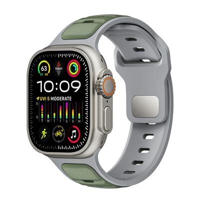 Suitable for Apple Watch Band IwatchS1-10 Two-tone Silicone Watch Band Advanced Silicone Strap 42mm/46mm