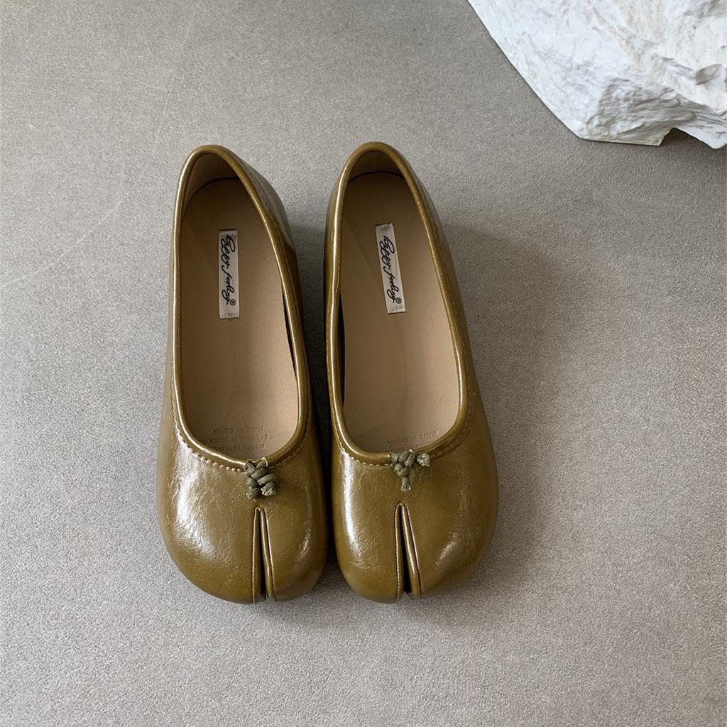 Fashion Bailamos Brand New Split Toe Flats Ballet Shoes Tabi Ninja Women Casual Shoes Woman Slip On Loafers Soft Bottom Moccasins Mujer