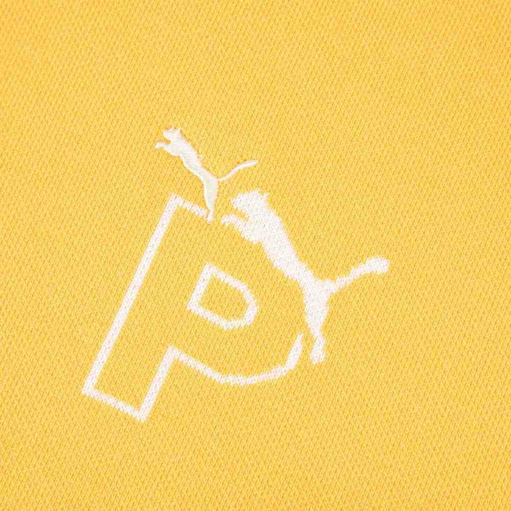 Puma All Over Logo Casual Short Sleeve Polo Shirt Unisex Polo Shirts Mustard 539664-40
