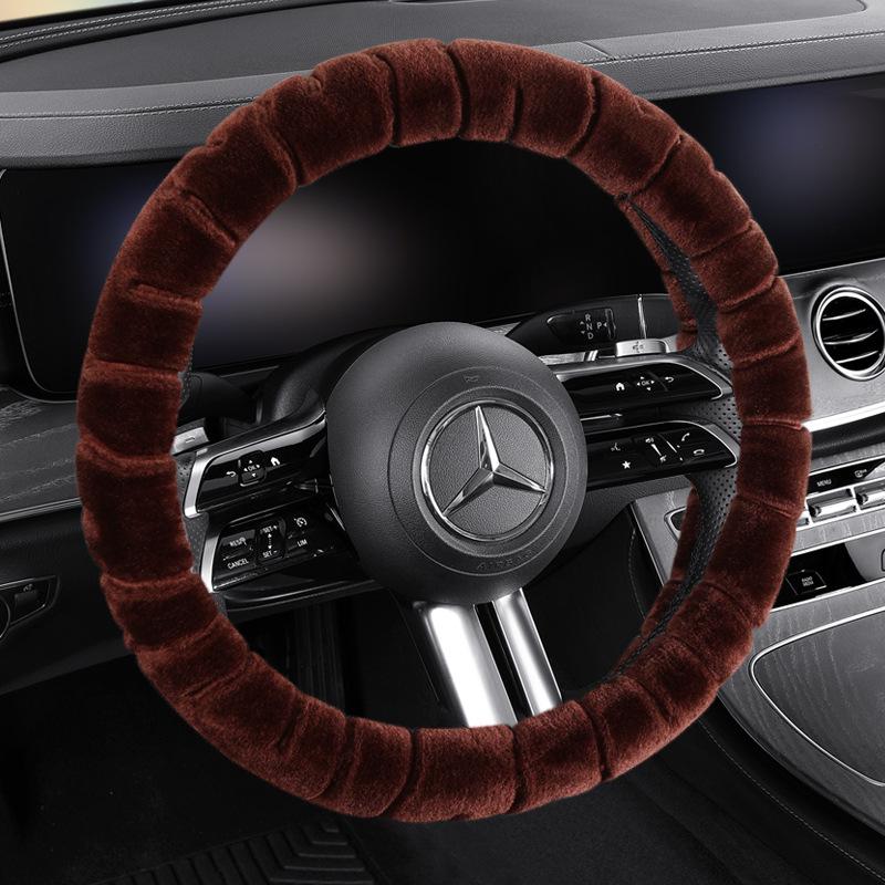 Winter Velvet Steering Wheel Cover - Plush, Warm, Universal Fit