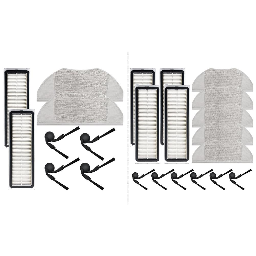 HEPA Filter Set Robot Vacuum Kit Home Cleaning As Shown HEPA Filter Microfiber Mop Cloth Side Brush Nylon Brush