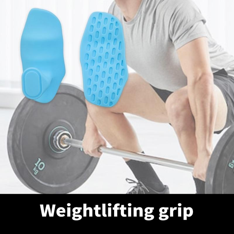 Silicone Antislip Workout Grip Sports Gym Gloves Weight Lifting Grip Hand Gripper for Dumbbell Lifting Bodybuilding