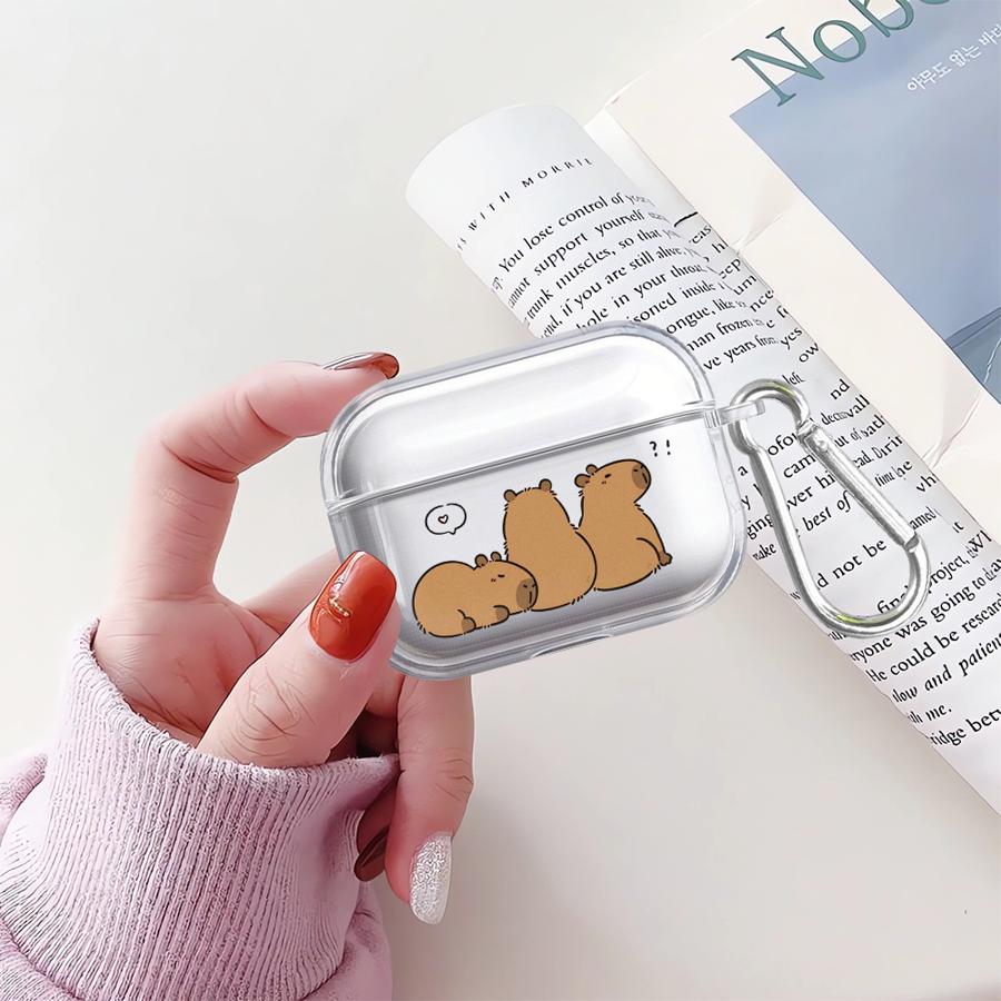 Clear Earphone Cases Cover Case For Airpods Pro3 Pro 2 Pro2 4 1 3 Cute Capybara Airpods Pro 2
