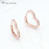 Fashion Rose Gold Color Heart Shape Drop Earrings For Women Girl Jewelry Gift Trendy Elegant Cubic Zircon Eardrop