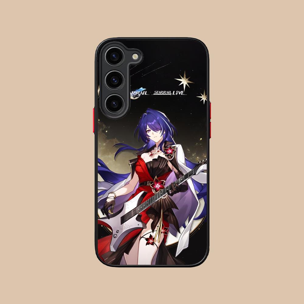 

HSR Acheron Silicone Mobile Phone Case for Samsung Galaxy S26 S25 S24 S23 S22 S21 Plus FE Ultra Colorful Cover Galaxy S26