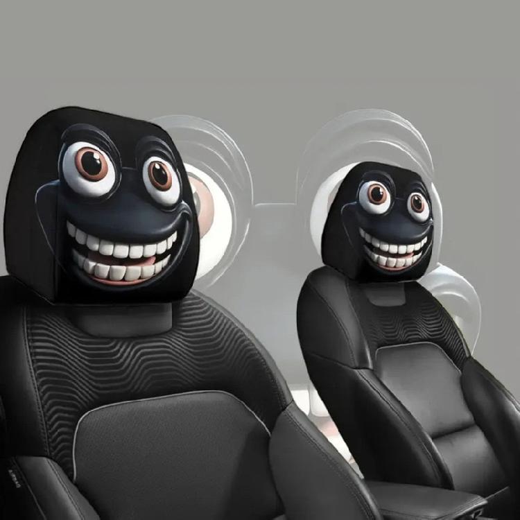 Laughter Inspired Automotive Headrest Covers Airy Mesh Fabric Comfortable Neck Support Washable Design for Summer Travel