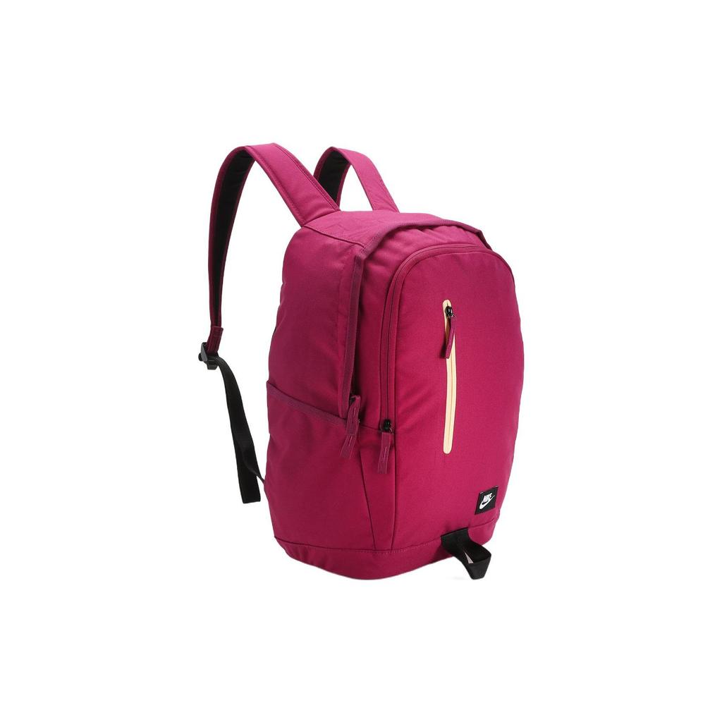 Nike Casual Sports Large Capacity Portable Polyester Backpack Unisex Backpack Rose-Red BA4857-665