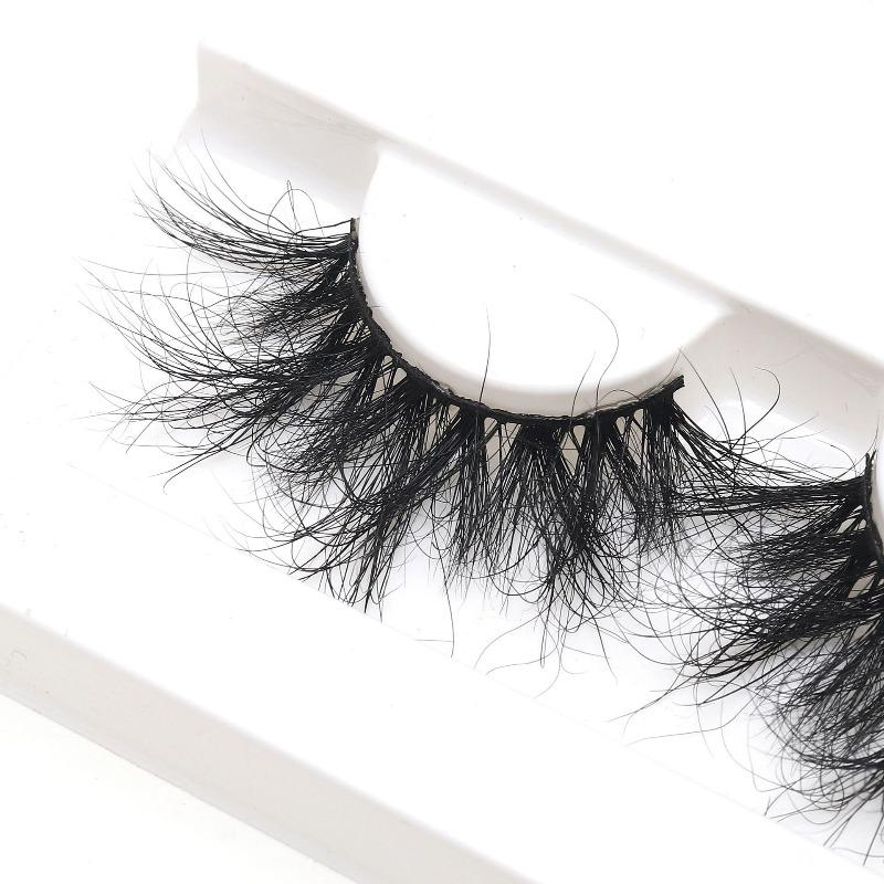 Dense Explosive Mink Hair 27mm Extended False Eyelashes Multi-layer Three-dimensional Curled Long Eyelashes Cross-border Supply