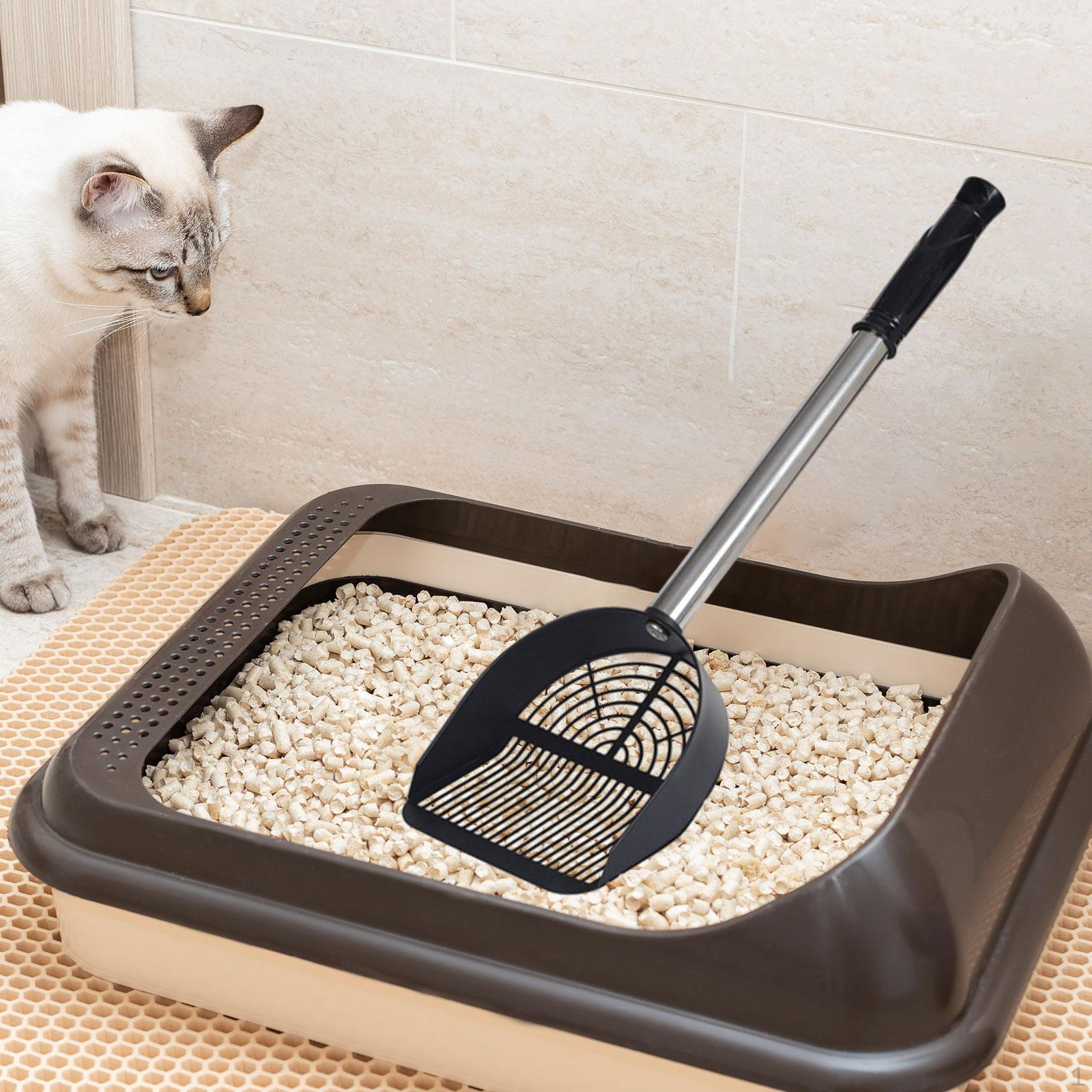 

Cat Convenient Stainless Steel Heavy Duty Sand Rake Multifunctional Easy Cleanup Deeper and Widen чорний