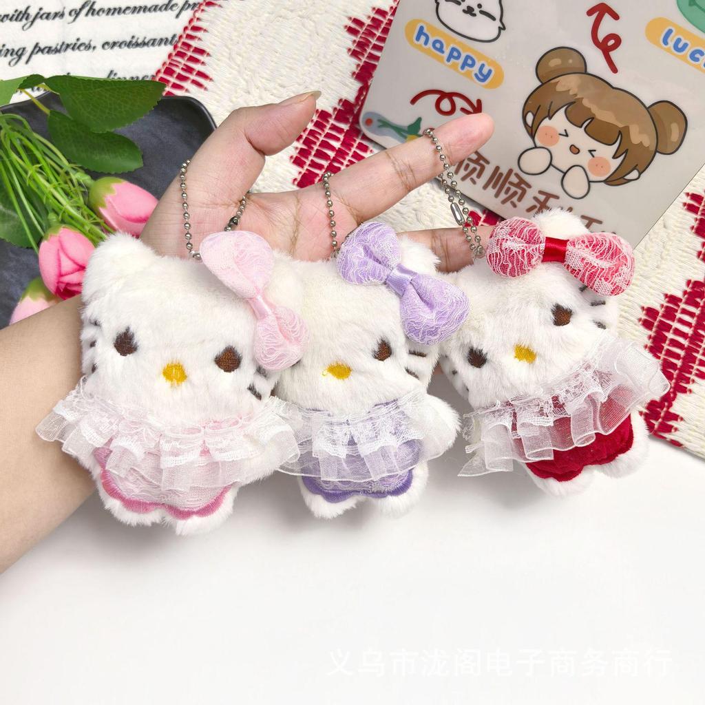 2025 Hello Kitty Squeaky Plush Pendant for DIY Jewelry & Bags