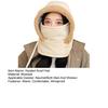 Winter Balaclavas Hat for Men Women Thick Warm Hooded Scarf Hat Fleece Drawstring Hoodie Face Cushion Ski Snow Skull Cap for Cold Weather
