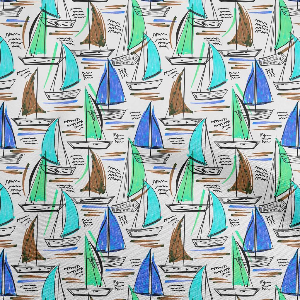 oneOone Cotton Flex Dark Peach Fabric Beach Boat Sewing Fabric By The Yard Printed Diy Clothing Sewing Supplies 40 Inch
