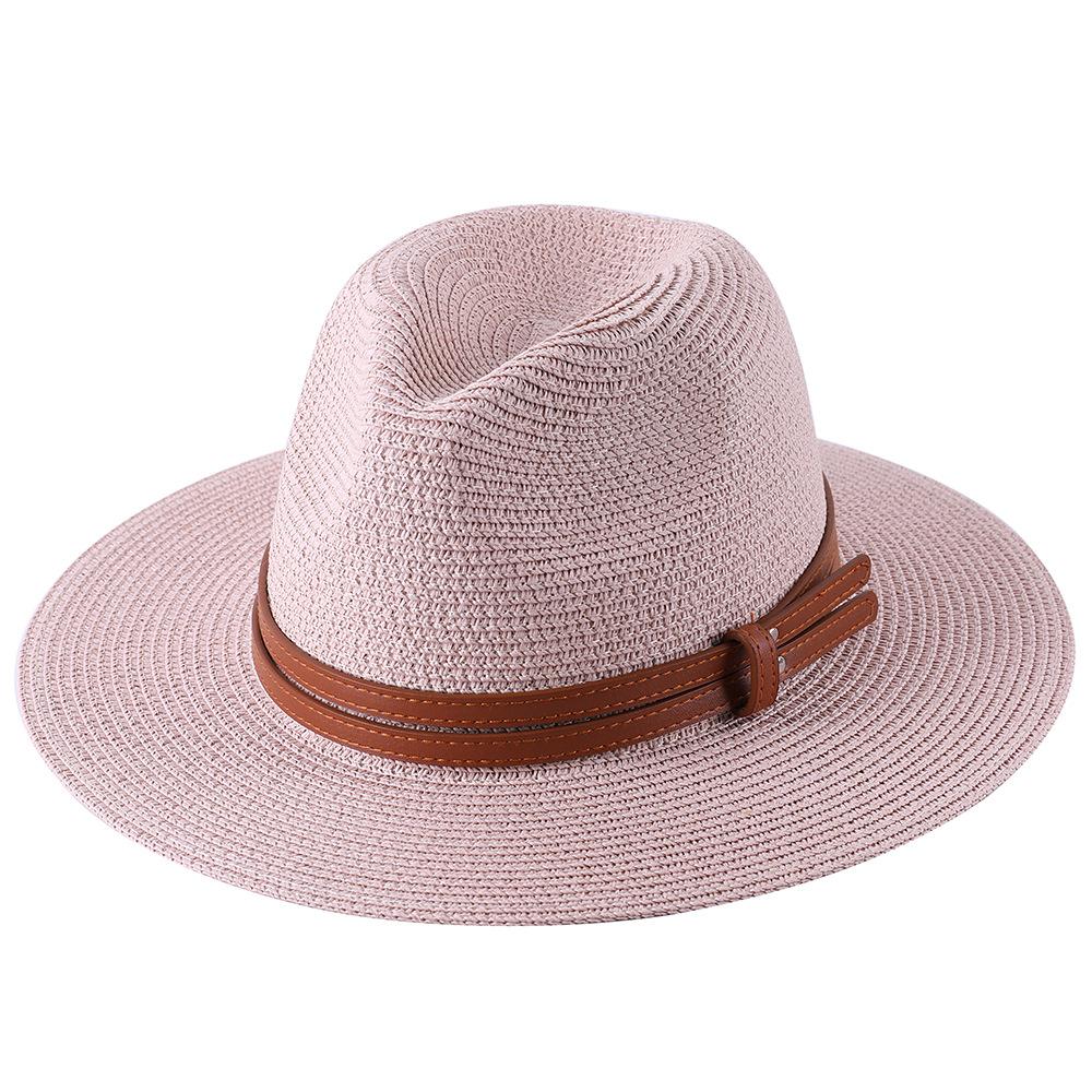 56-58-59-60CM Neuer natürlicher Panama-Strohhut mit weicher Form, Sommerhut für Damen/Herren, breite Krempe, Strand-Sonnenkappe, UV-Schutz, Fedora-Hut