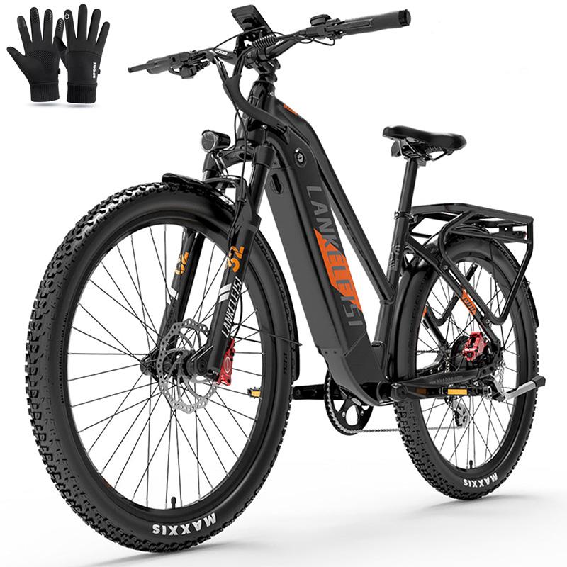 Electric Bicycle Adult Lankeleisi 27.5" 48V 20AH City Ebike Top Speed 40Km/h 500W Motor 7 Speed Load 150Kg MX600 Pro