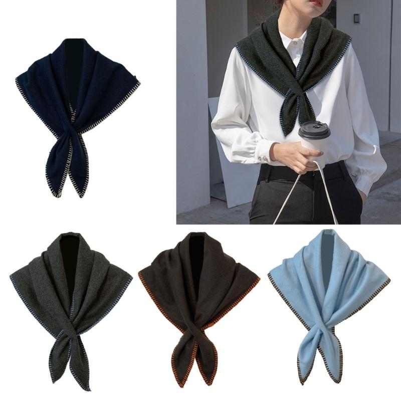 Soft Winter Shawl For Women Warm Triangular Scarf Oversized Wrap Cervical Protection Cold Weather Accessory