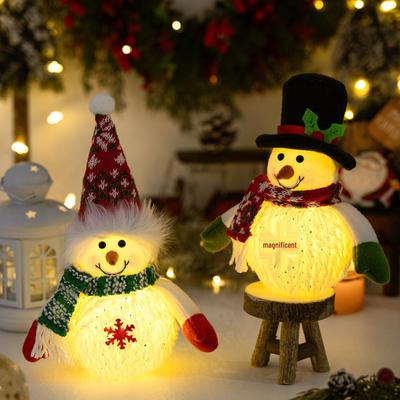 Haobei Leuchtender Schneemann Weihnachtsanhänger mit Schneeflocken - Perfektes Kindergeschenk