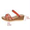 Wedges Women Mid Heels Slippers Summer 2025 New Shoes Fashion Casual Flip Flops Designer Slingback Sandals Beach Sandalias Mujer