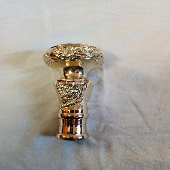 Gehstock, nur runder Messinggriff