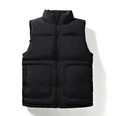 Stand-up Collar Vest Men's Autumn and Winter New Trend Loose Tooling Vest Warm Cotton Clothes