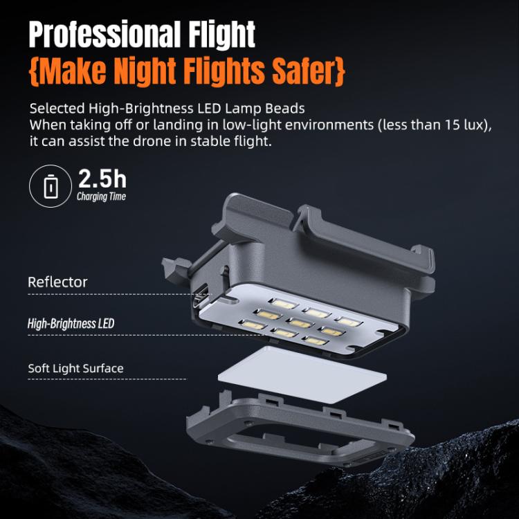 For DJI Neo 2 STARTRC LED Light Heightened Landing Gear Training Rack (Black)