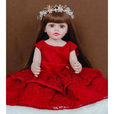 Poupée Reborn en Silicone pour bébé fille, 55 cm, corps complet et doux, poupée princesse, jouet tactile réel, cadeaux de mariage