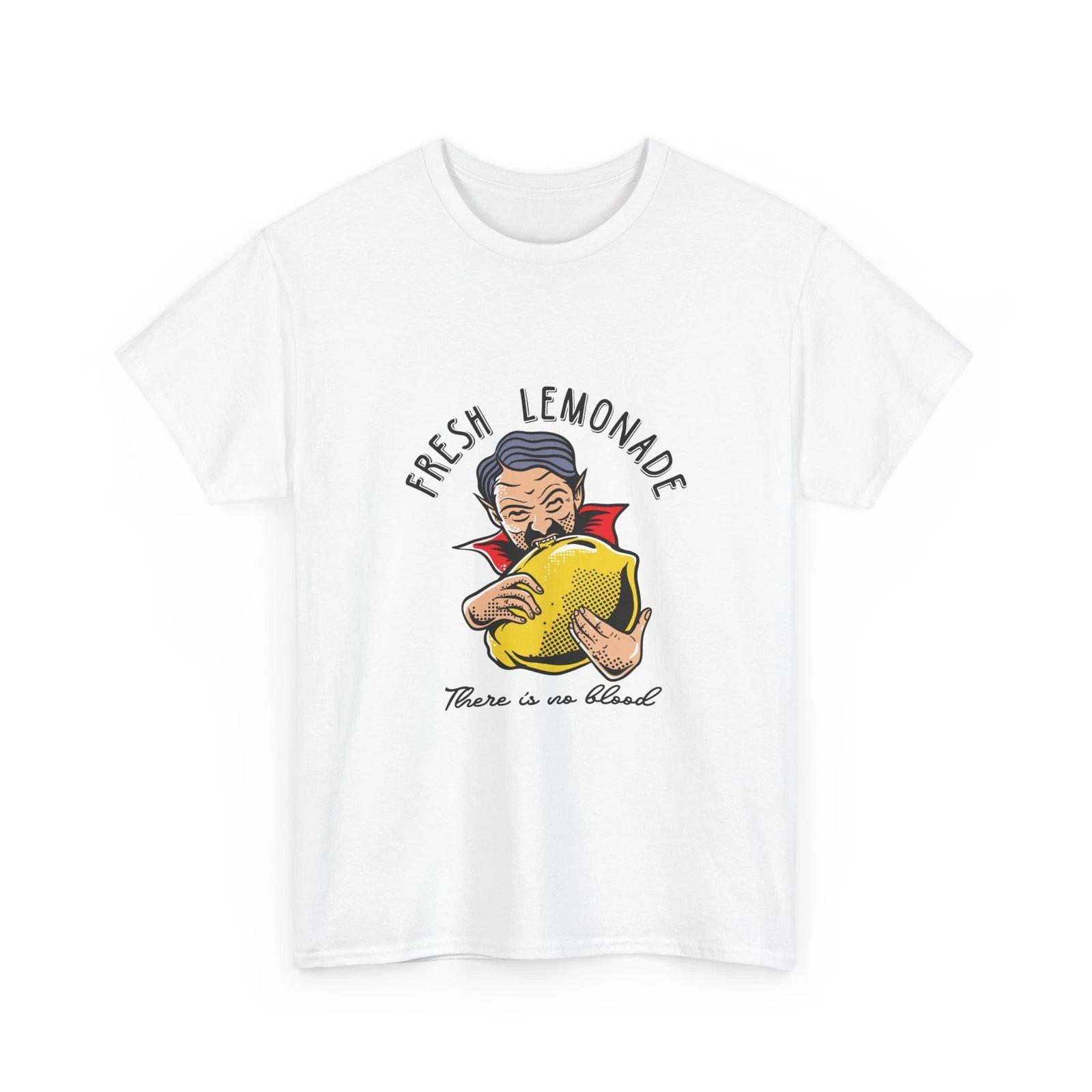 

Fresh Lemonade Dracula T-Shirt | There is no blood, vampire humor, Funny, Cotton 4XL