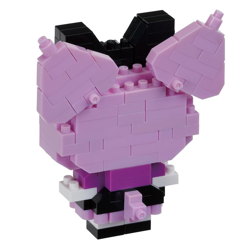 Kawada Nanoblock Kuromi Dress-Up Figure, NBCC_230, 3 x 10.5 x 18 cm, Ages 12 and Up, Interior Design, Hobby, NBCC_230